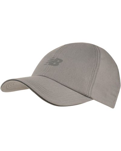 New Balance , , 6 Panel Performance Run Hat, Athletic Stylish Caps For Adults, One Size Fits Most, Slate - Grey