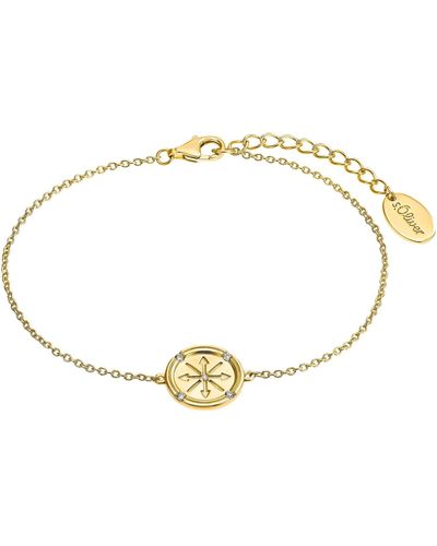 S.oliver 2034308 Armband Kompass Gold Weiß 20 cm - Mettallic