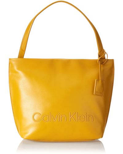 Calvin Klein Ck Set Ns Shopper Tote - Yellow