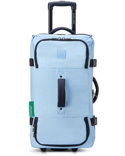 Benetton Now Two Wheeled Rolling Duffle Bag - Blue