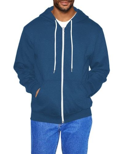 American Apparel Flex Fleece Long Sleeve Zip Hoodie - Blue