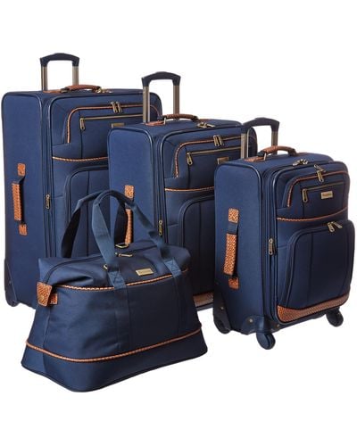 Tommy Bahama 4 Piece Lightweight Expandable Luggage Suitcase Set - Blue