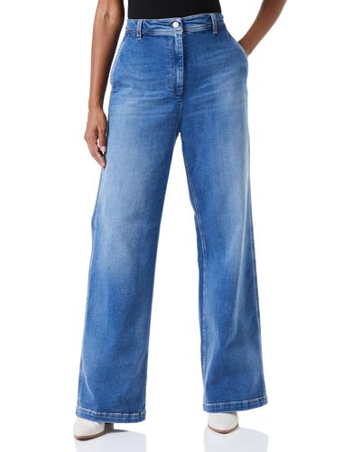 Replay Jeans Drewby Wide Leg Straight-Fit aus Comfort Denim - Blau