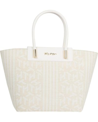 Tommy Hilfiger New Tommy Tote Canvas - Naturel