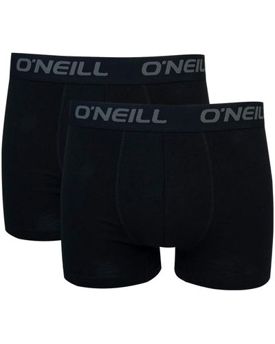O'neill Sportswear Boxer Shorts Plain Pack Of 2 Briefs - Black