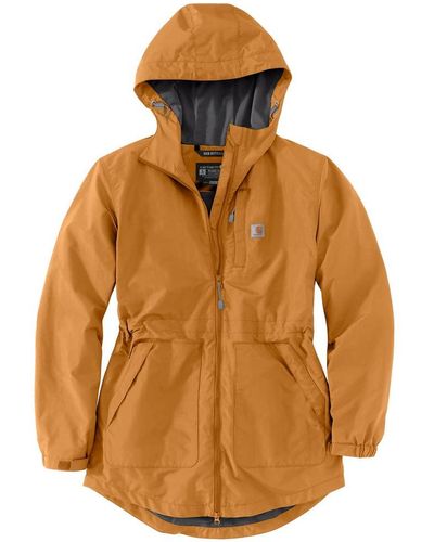 Carhartt Plus Size Rain Defender Relaxed Fit Lightweight Coat - Brown