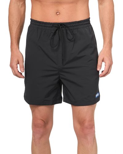 HUGO Relaxed Fit Small Logo Smooth Shorts Casual - Black