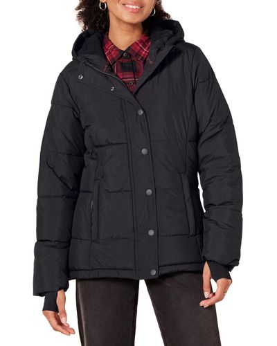 Amazon Essentials Heavyweight Long-sleeve Hooded Puffer Coat - Black