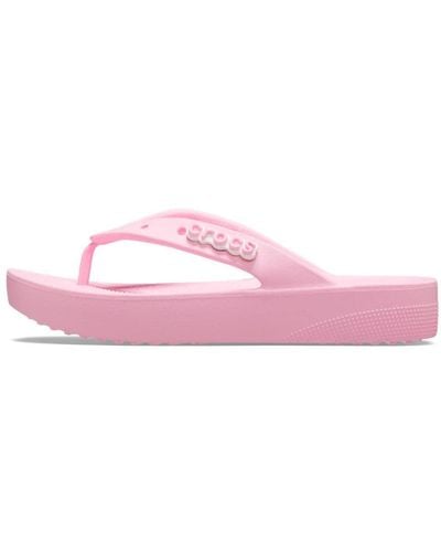 Crocs™ Classic Platform Flip Flamingo Size 8 Uk - Black