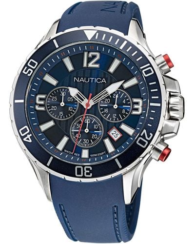 Nautica NAPNSS116 Montre chronographe tendance pour homme - Bleu
