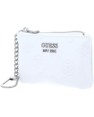 Guess Galeria SLG Small Zip Pouch White - Noir