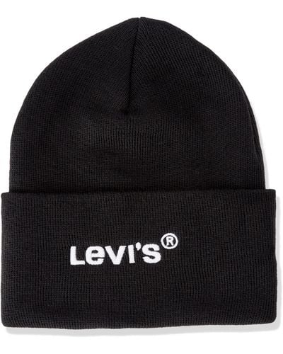 Levi's Wordmark Beanie Hat - Black