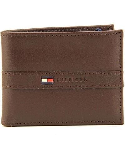 Tommy Hilfiger Portefeuille avec 6 Poches pour Cartes de crédit et fenêtre d'identification Amovible - Multicolore