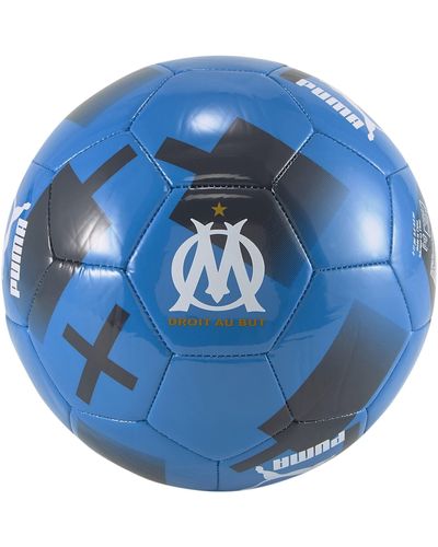 PUMA Balls Olympique De Marseille Prematch Voetbal 4 Bleu Azur New Navy Blue - Blauw