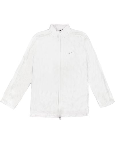 Nike Vintage S White Satin Bomber Jacket