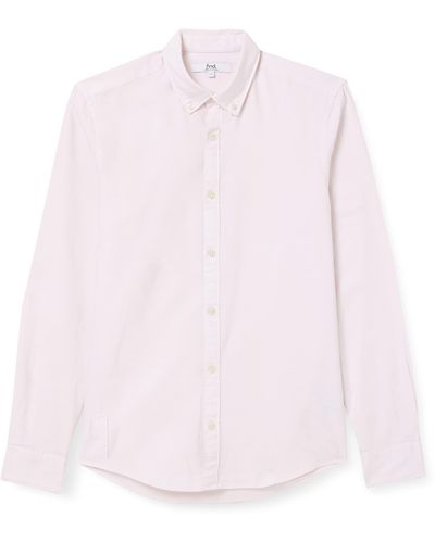 FIND Amazon-Marke: Langärmeliges Leinenhemd - Pink