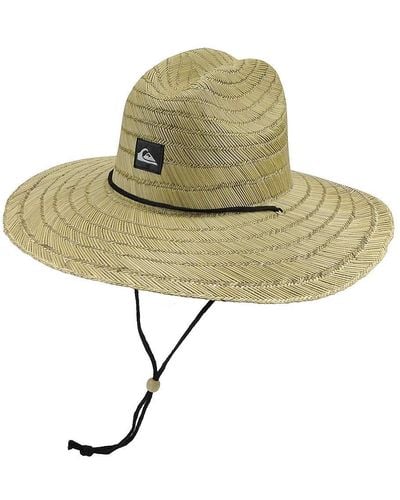 Quiksilver Mens Pierside Straw Lifeguard Beach Straw Sun Hat - Metallic
