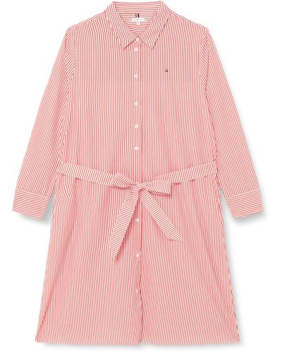 Tommy Hilfiger Crv Essential Knee Shirt Dress Ww0ww42511 - Pink