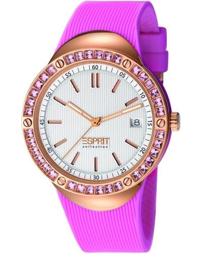 Esprit Armbanduhr EUNOMIA Analog Quarz Plastik EL101982F04 - Pink
