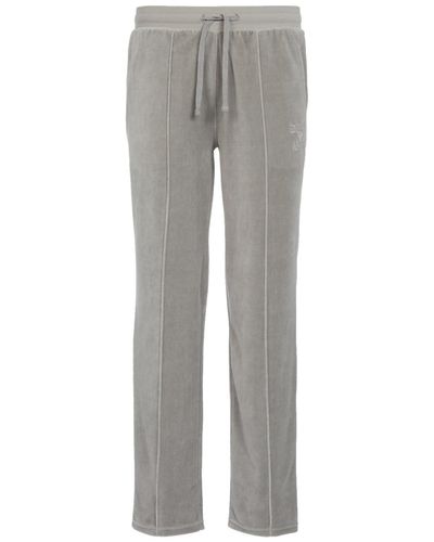 Emporio Armani Jacquard Chenille Trousers With Pintuck Detail And Bold Logo Sweatpants - Grau