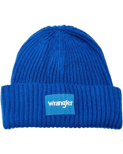 Wrangler Rib Beanie Hat - Blue