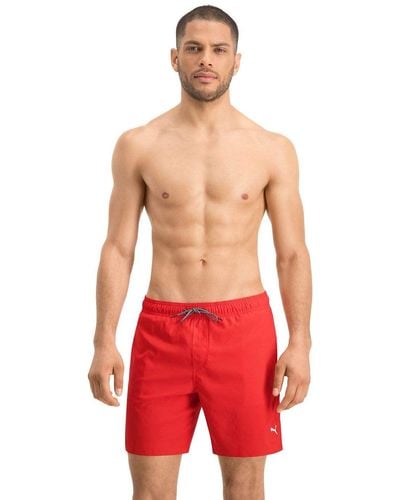 PUMA Adult Medium Length Swim Shorts Boardshorts - Rot