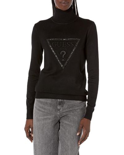 Guess Noemi Turtleneck Long Sleeve Sweater - Black