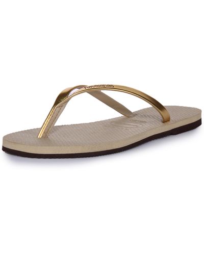 Havaianas , , You Metallic, City Sandals, Sand Grey/light Golden, 6/7 Uk - Brown