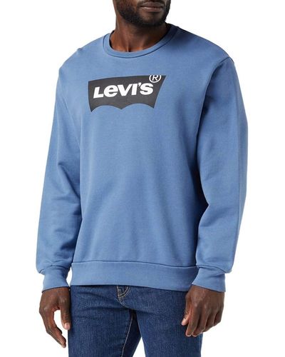 Levi's Standard Graphic Crew Sweatshirt,Sunset Blue,L - Blau