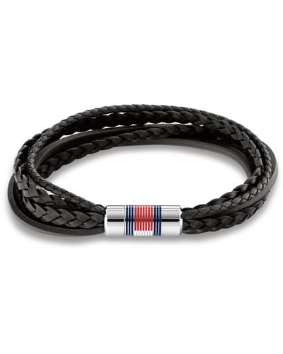 Tommy Hilfiger 2790426 Jewellery Stainless Steel & Leather Bracelet Color: Black