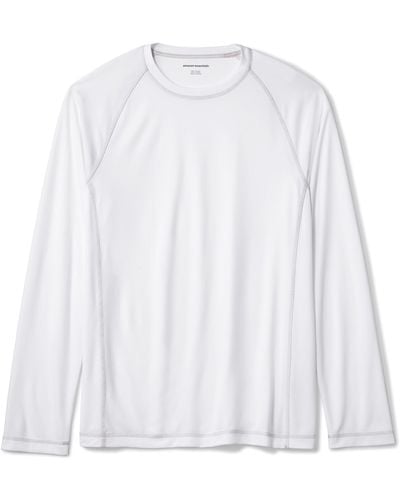 Amazon Essentials T-Shirt de Bain à Séchage Rapide à ches Longues - Blanc