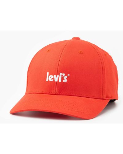 Levi's Poster Logo Flexfit cap Cappellino da Baseball - Rosso