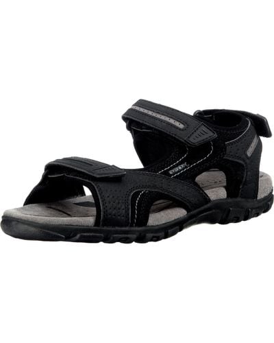 Geox U Sandal Strada D Sandalen - Zwart