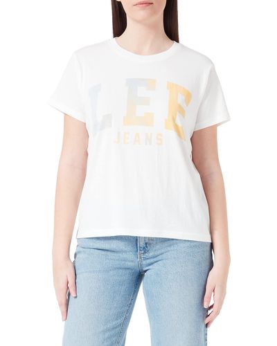 Lee Jeans Varsity Tee T-Shirt - Bianco