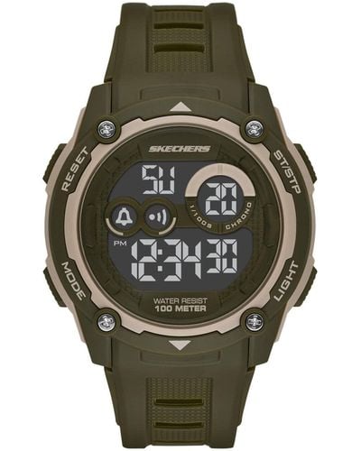 Skechers Orologio sportivo Atwater Digital Chronograph da uomo - Verde