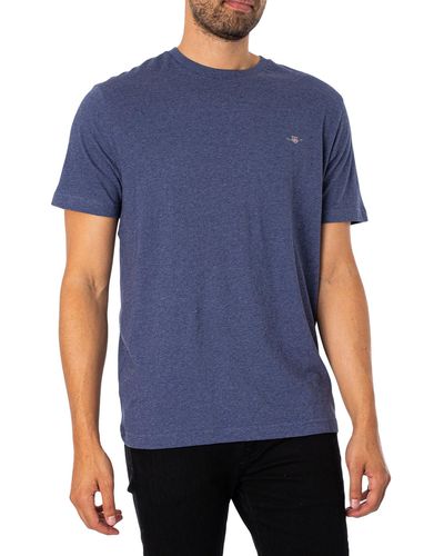 GANT Reg Shield SS Maglietta T-Shirt - Blu