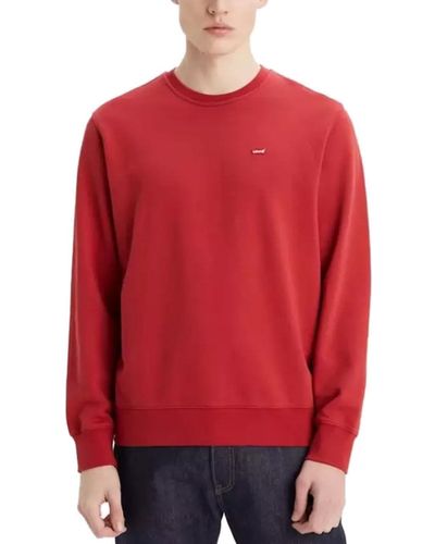 Levi's Sweatshirt mit Rundhalsausschnitt - Rot