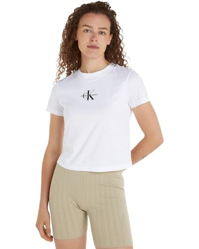 Calvin Klein Short-sleeve T-shirt Crew Neck - White