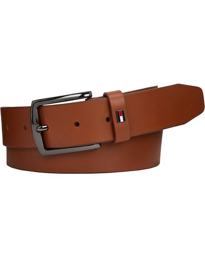 Tommy Hilfiger Belt Denton 3.5 cm Ext Leather - Marrón