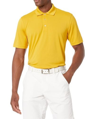 Amazon Essentials Polo de Golf de Secado Rápido de Ajuste Normal Hombre - Amarillo