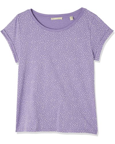 Edc By Esprit T-Shirt mit Allover-Muster - Lila