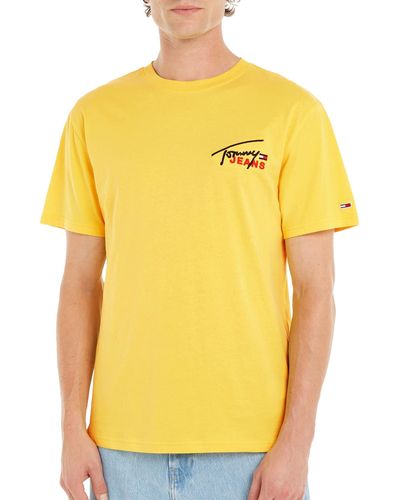 Tommy Hilfiger T-shirt Classic Graphic Signature - Jaune