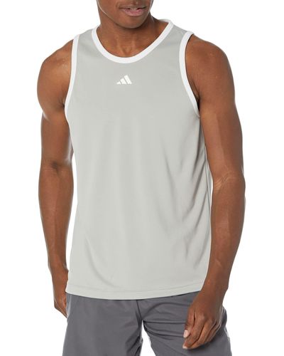 adidas Tanktop mit 3 Streifen - Grau