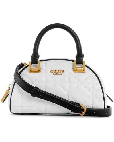Guess Mildred Bowler Mini Satchel - White