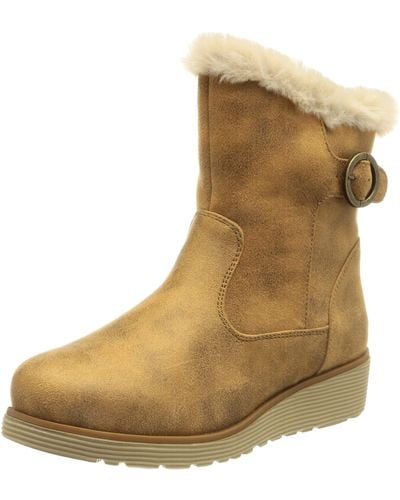 Skechers Keepsakes Wedge Comfy Winter Fashion Boot - Natural