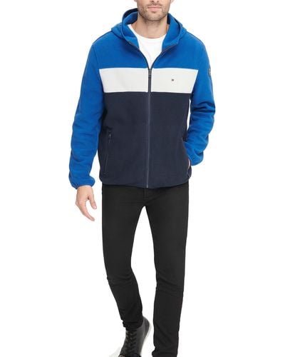 Tommy Hilfiger Hooded Performance Fleece Jacket - Bleu