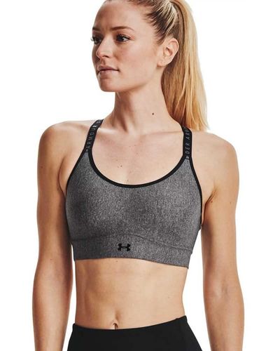 Under Armour Infinity Mid Heather Cover Sports Bra - Gray