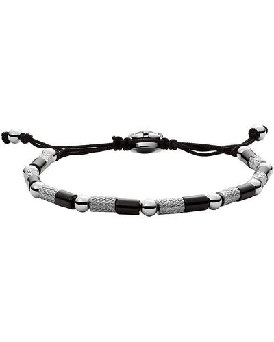 DIESEL Bracciale impilabile da uomo in acciaio inossidabile color argento DX1311040 - Marrone