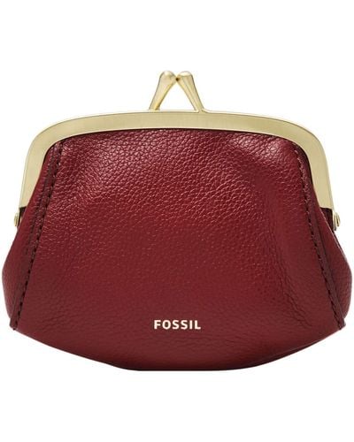 Fossil Slg1567627 Ladies Vintage Frame Purse - Red