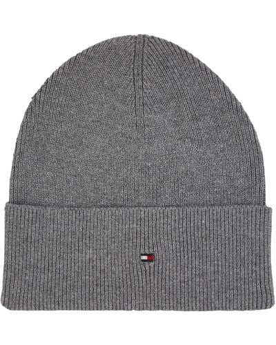 Tommy Hilfiger Knitted Hat Essential Flag Winter - Grey